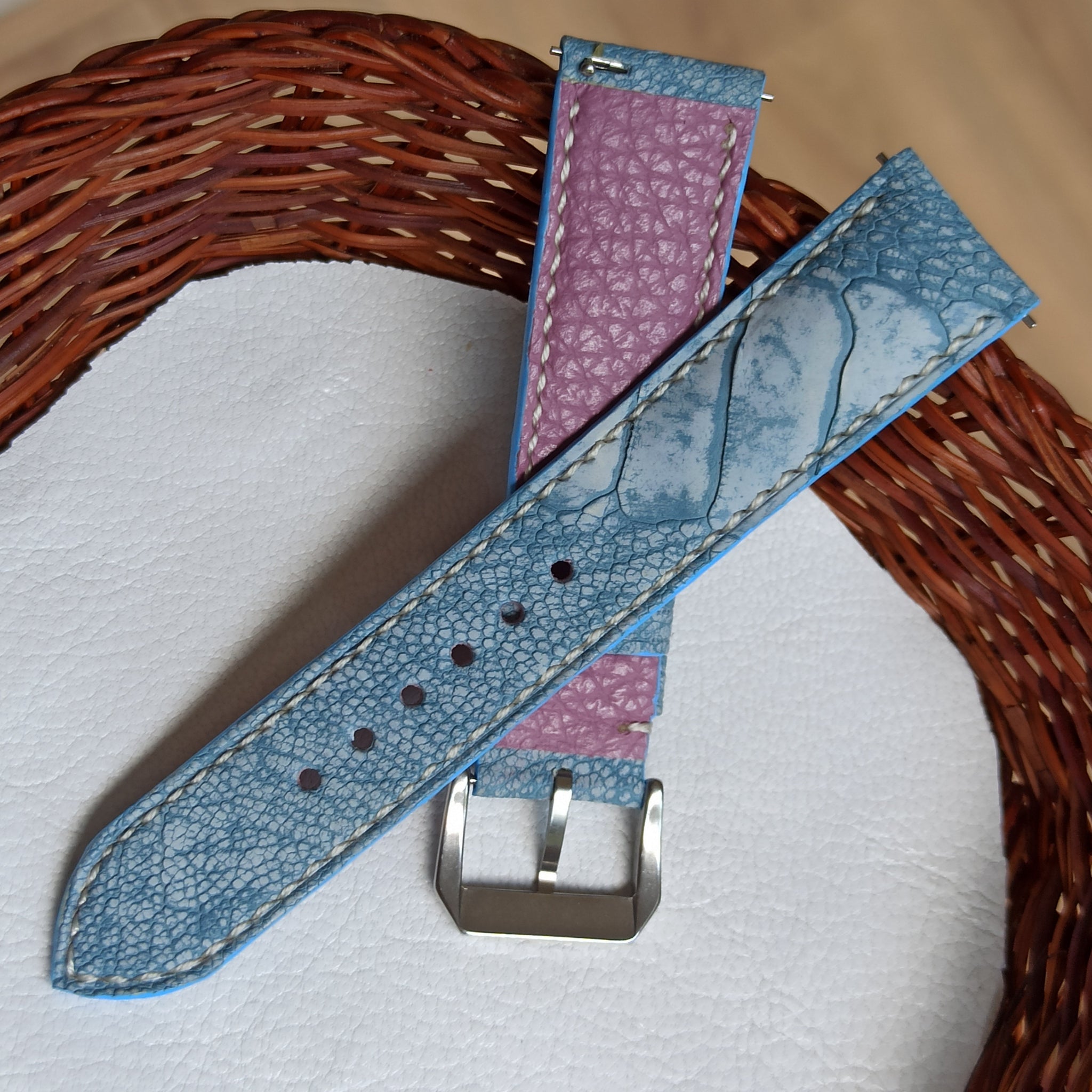 Ostrich Leg Stonewashed Sky Blue