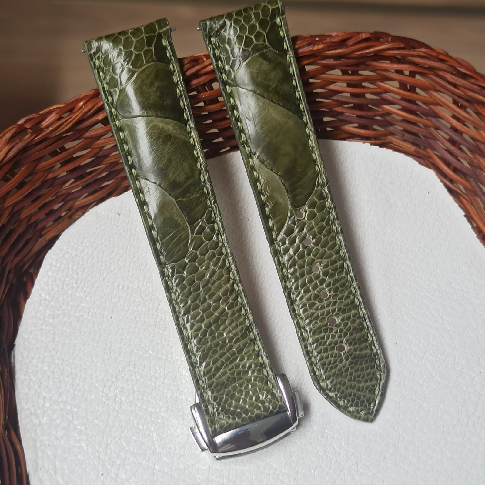 Ostrich Leg Olive Green