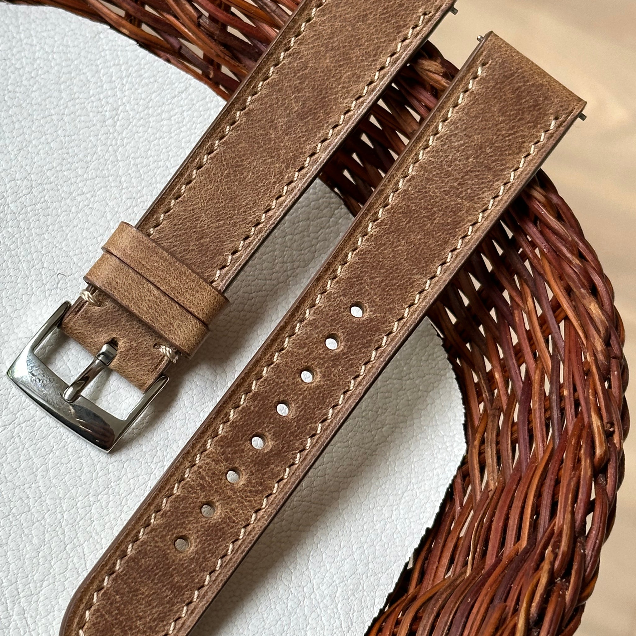 Premium Italian Leather - Light Brown