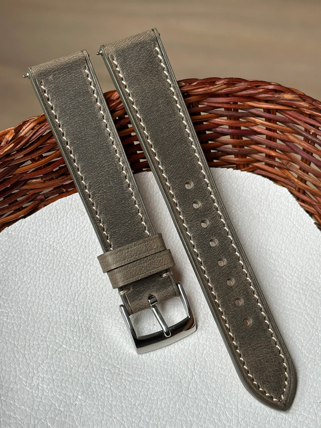 Premium Italian Leather - Grey