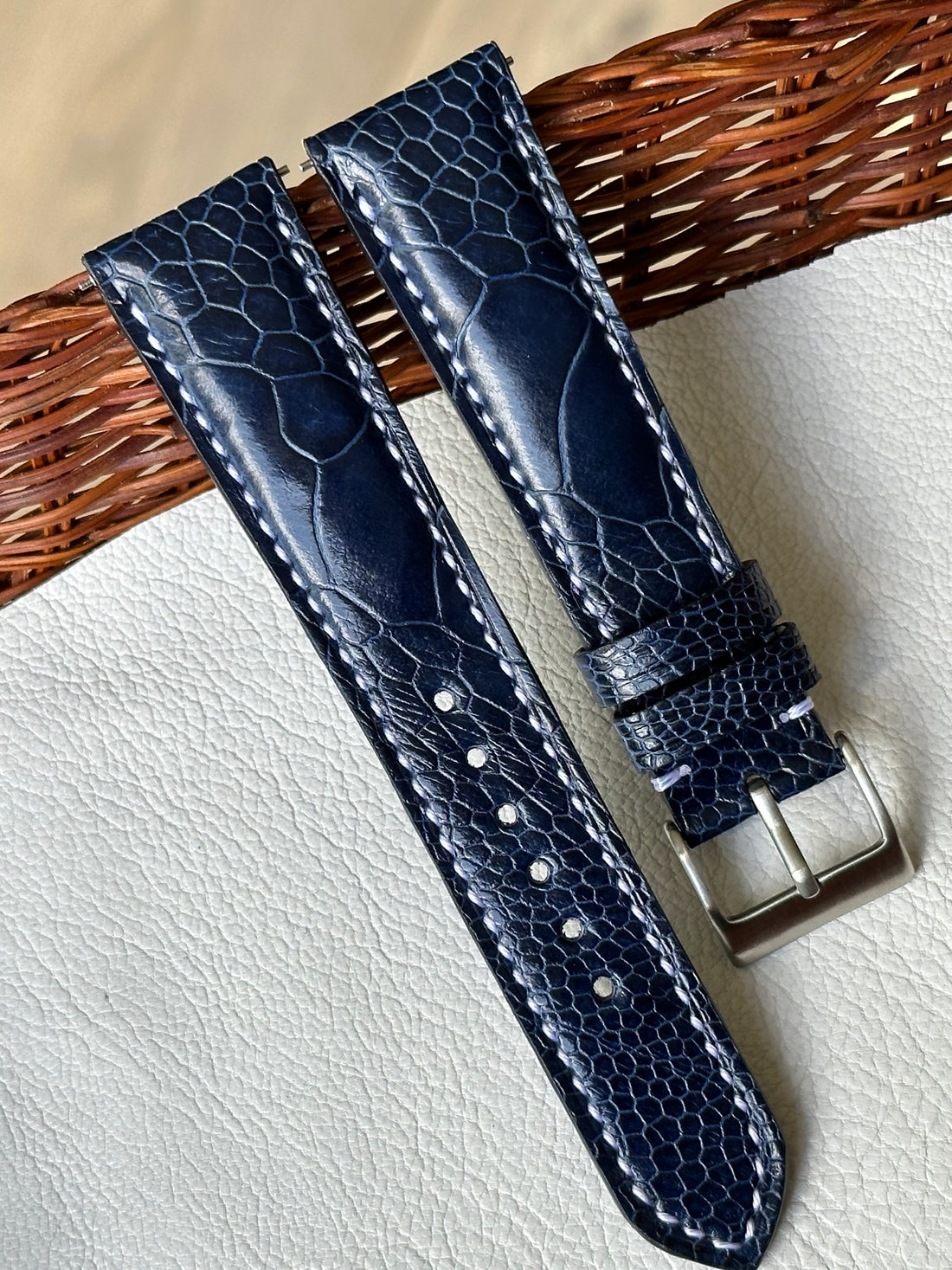 Ostrich Leg Dark Blue