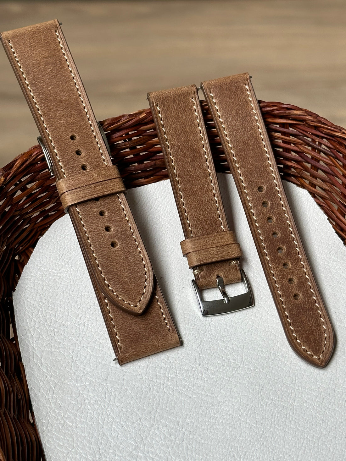 Premium Italian Leather - Light Brown