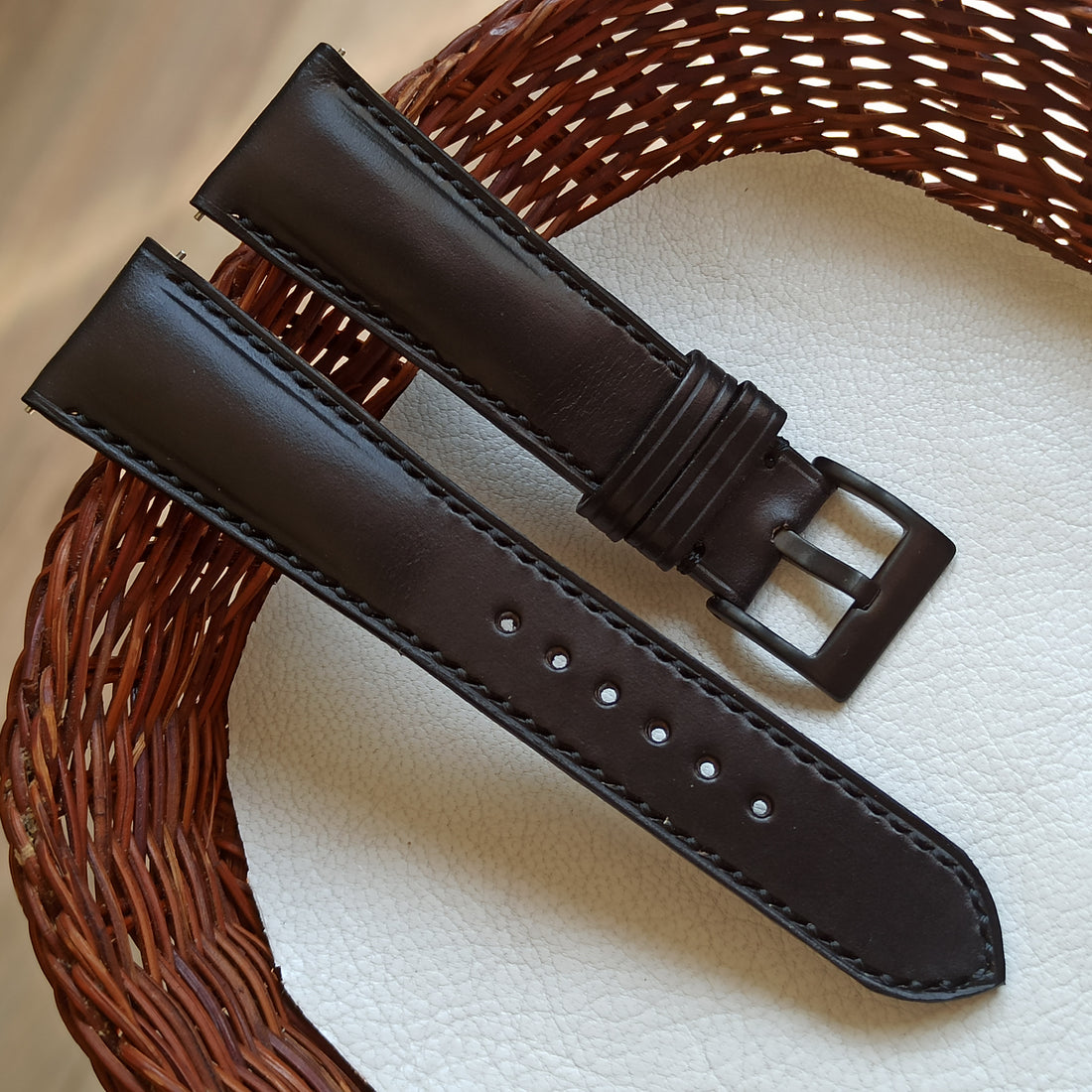 Horween Chromexcel Leather Strap - Black