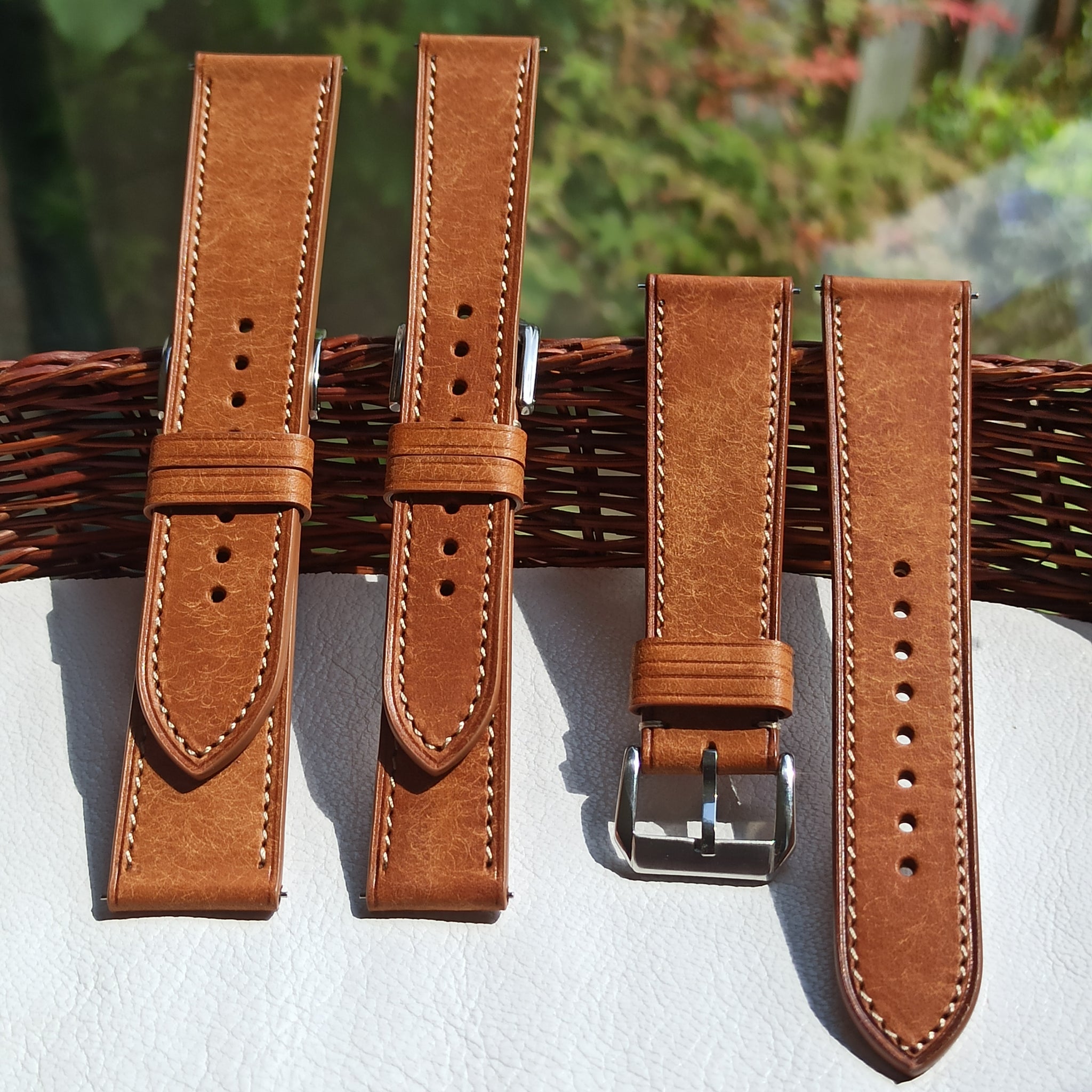 Premium Italian Leather - Honey Tan