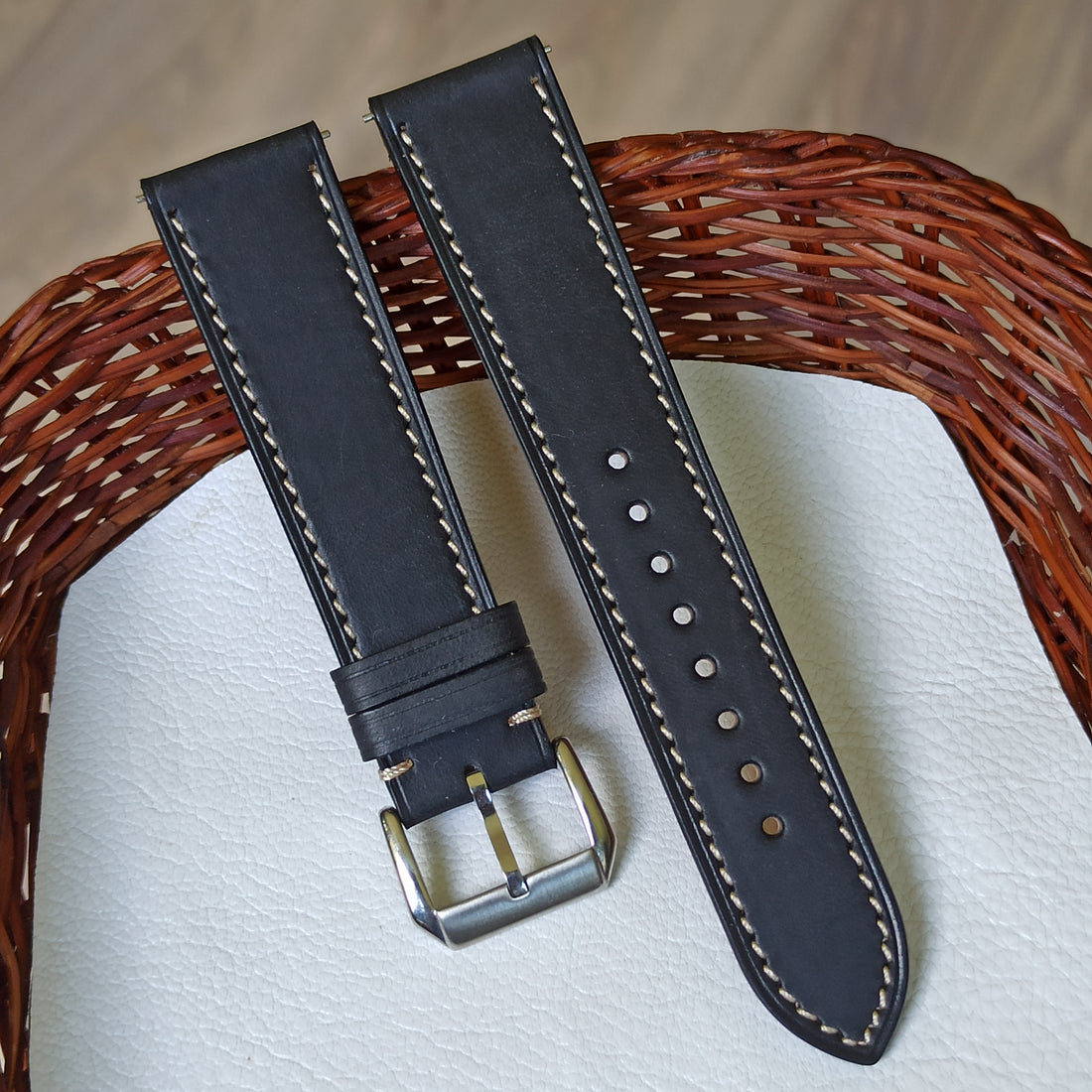 Premium Italian Leather - Matte Black